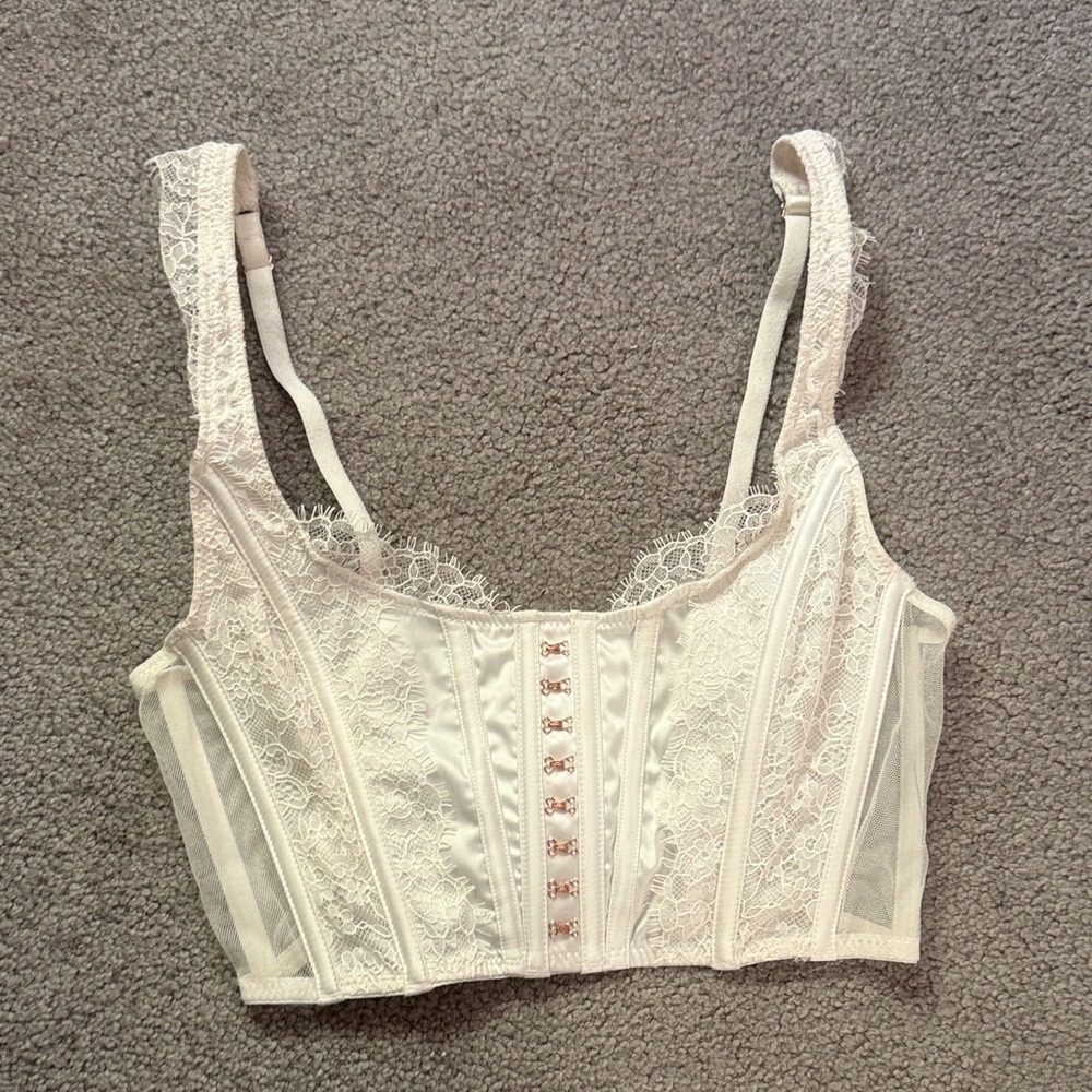 La SENZA Lace Corset Top - Cream
